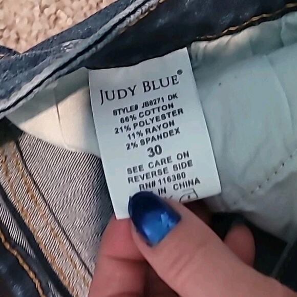 Judy Blue Mid Rise Skinny Stretch Jeans Size 11/30 JB8271 Boho Classic Coastal - Picture 10 of 10